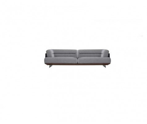 Luxus Wohnzimmer Set Grau Sofa mit Sessel 2x Hocker Modernen Design