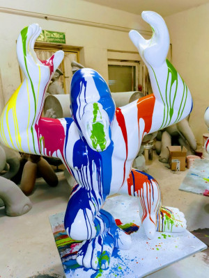 Statuen Dekoration Deko Gorilla Garten Neu Designer Figur Statue Moderne Figuren