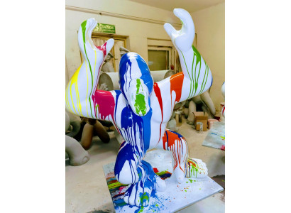 Statuen Dekoration Deko Gorilla Garten Neu Designer Figur Statue Moderne Figuren