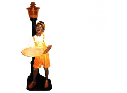 Design Junge mit Lampe Figur Statue Skulptur Figuren Skulpturen Deko 7045 Neu