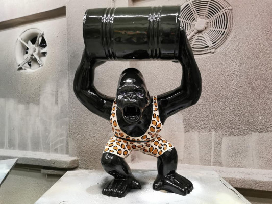 Designer Figur Statue Moderne Figuren Statuen Dekoration Deko Gorilla Garten Neu