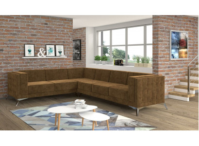 Moderne Ecksofa Stoffsofa L Form Polster Eckgarnitur Wohnlandschaft Couch Sofa