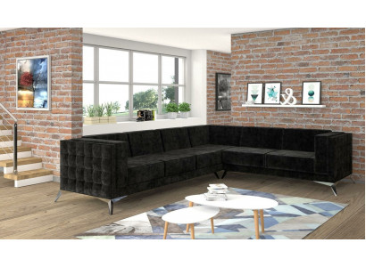Ecksofa Chesterfield Sofa Polstergarnitur Couch Wohnlandschaft L-form Design Neu