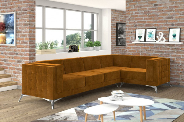 Textilsofa Couch Wohnlandschaft Garnitur Design Modern Sofa Ecksofa