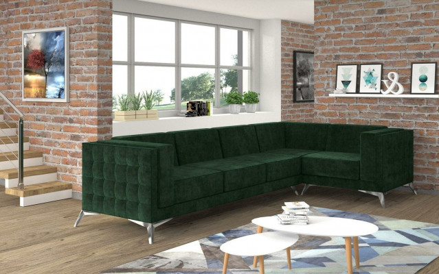 Ecksofa Sofa Couch Polster L Form Wohnlandschaft Sitzgarnitur Deko Sofas