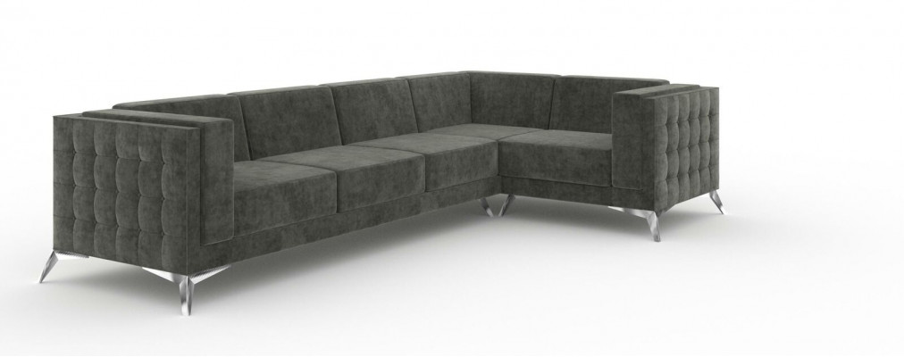 Ecksofa Chesterfield Sofa Polstergarnitur Couch Wohnlandschaft Deko L-form