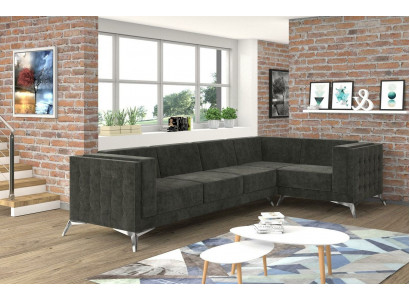 Ecksofa Chesterfield Sofa Polstergarnitur Couch Wohnlandschaft Deko L-form