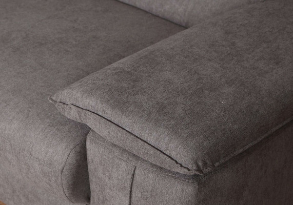 Design Ecksofa L-form Bettfunktion Couch Leder Textil Sofa Multifunktion