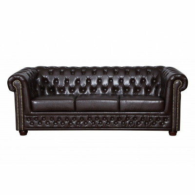 Chesterfield Sofagarnitur Sofa 3+1+1 Couch Polster Set Sofas Couchen Yorki Neu