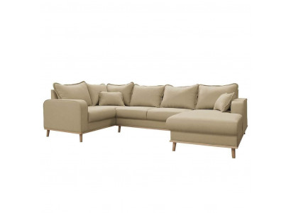 U-Form Couch Wohnlandschaft Ecksofa Garnitur Modern Design Sofa textil