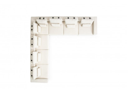 Textil Sofas L-Form Luxus Möbel Wohnzimmer Ecksofa Stil Moderne Möbel