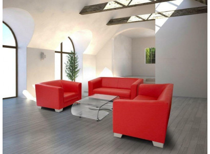 Sofagarnitur 3+2+1 Sitzer Set Design Sofas Polster Relax Leder Couchen