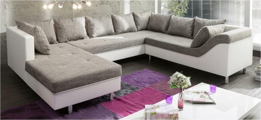 Design Ecksofa Uform Modern Sofas Couch Wohnlandschaft Schlaf Bett
