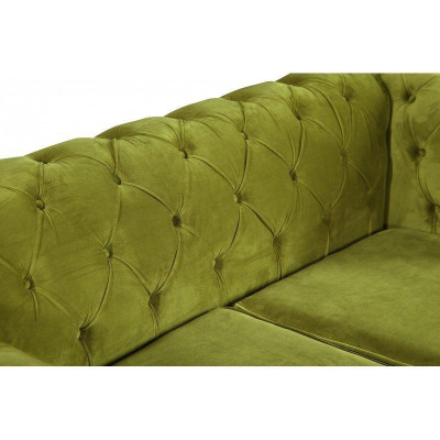 Chesterfield Schlafsofa 2 Sitzer Sofa Bettfunktion Couch Polster Sofas