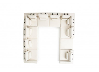 Großes U-Form Polstersofa Wohnzimmermöbel Designer Couch Wohnlandschaft