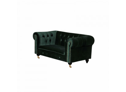 Chesterfield 2 Sitzers Klassische Luxus Deko Rokoko Barock Sofa Textil