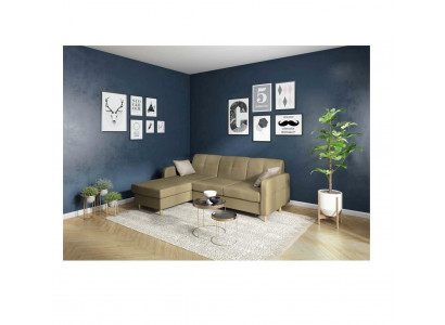 Ecksofa L-Form Sofa Wohnlandschaft Garnitur Polster Design Bettfunktion Modern