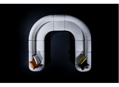 Moderne Ecksofa U-Form Luxus Sofaecke Wohnzimmermöbel Wohnlandschaft