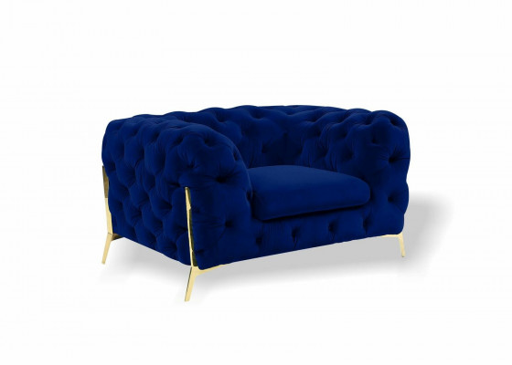 Chesterfield Ohrensessel Sessel 1 Sitzer Sofa Couch Polster Couchen Textil Neu