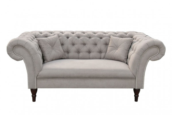 Neu 2 Sitzer Chesterfield Polster Couch Stoff Couchen Sofa Sitz Garnitur