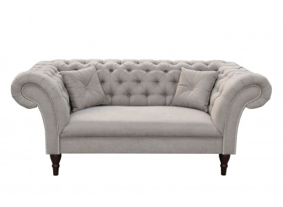 Neu 2 Sitzer Chesterfield Polster Couch Stoff Couchen Sofa Sitz Garnitur
