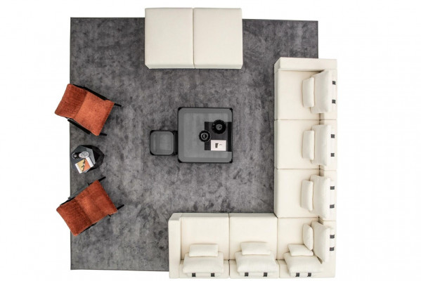 Sofagarnitur L-Form Designer Polstersofa Design Sessel Polstermöbel Ecksofa