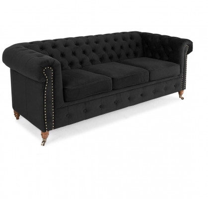 Chesterfield 3 Sitzer Sofa Büro Couch mit Bettfunktion Sofas Couchen Dreisitzer