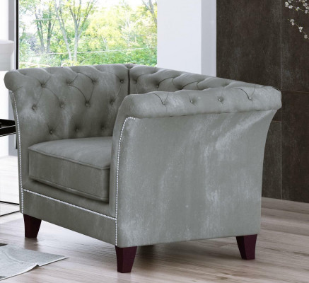 Chesterfield Sessel Couch Polster 1 Sitzer Samt Design Couchen Deko Sofas