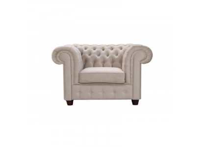 Chesterfield 1 Sitzer Fernsehsessel Club Lounge Relax Sessel Textil Leder Sofas