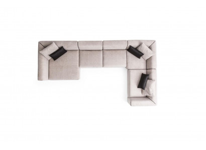 Modernes Ecksofa U-Form Wohnzimmer Stil Sofa Sitzgruppe Sitzgruppe