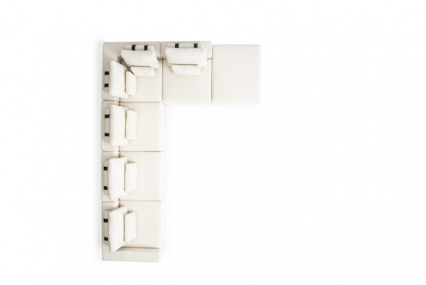 Stilvolles Ecksofa Moderne Polstersofas Wohnlandschaft Stoffsofagarnitur Sofa