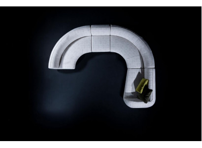 Halbrundes U-Form Sofa Ecksofa Wohnlandschaft Möbel Designer Eckcouchen