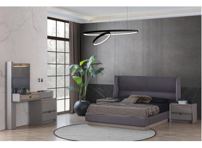 Exklusive Schlafzimmer Set Stil Bett + Schminktisch und 2x Nachttische 4tlg.