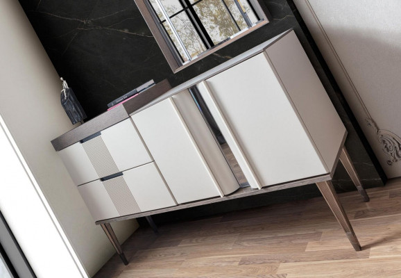 Design Schminktisch mit Spiegel Luxus Schlafzimmer Möbel 2tlg. Stil