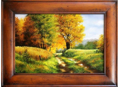 Gemälde Natur Wald Öl Handarbeit Ölbild Bild Dekor Ölbilder Rahmen Bilder