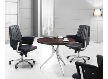 Besprechungs Tische Konferenz Tisch Moderne Kanzlei Leder Holz Deko Design