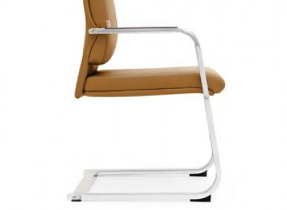 Besucherstuhl mit Armlehne Freischwinger Konferenzstuhl Deko Büromöbel