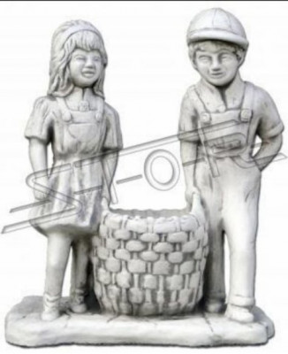 Blumenkübel Natur Pflanz Kübel Dekoration Figur Blumentöpfe Vasen Garten