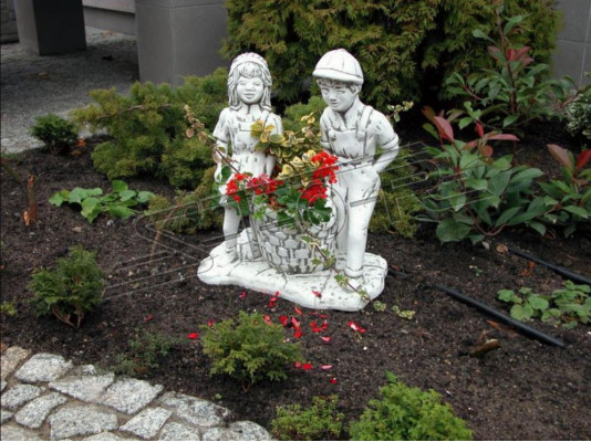 Blumenkübel Natur Pflanz Kübel Dekoration Figur Blumentöpfe Vasen Garten