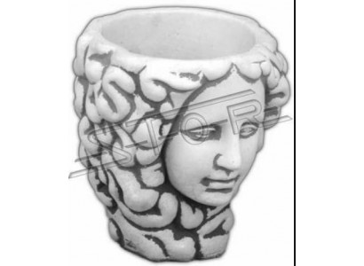 Blumenkübel Natur Pflanz Kübel Dekoration Figur Vasen Garten Blumentöpfe