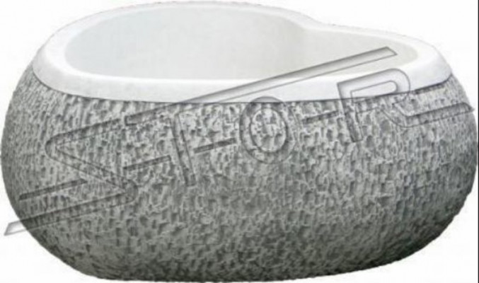 Blumenkübel Natur Pflanz Kübel Dekoration Garten Vasen Figur Blumentöpfe