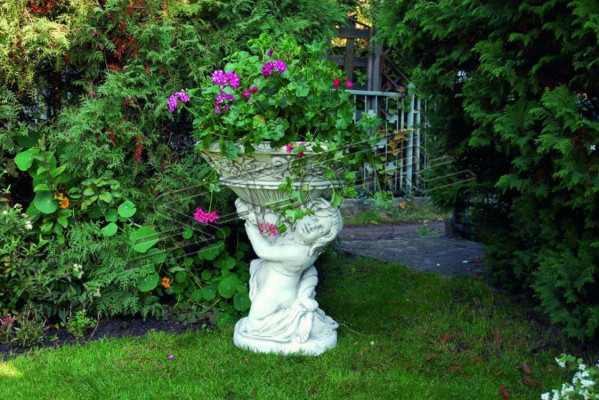 Blumenkübel Pflanz Kübel Dekoration Figur Garten Blumentöpfe Vasen Natur