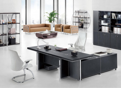 Büro Schreibtisch + Regal Schrank 2tlg. Set Aktenschrank Möbel Einrichtung