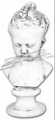 Büste Kind Antik Stil Altertum 43cm Stein Figur Skulptur Skulpturen