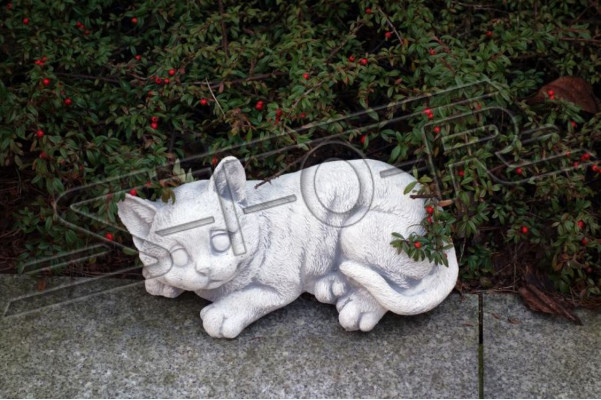 Dekorative Garten Dekoration Katze Terrasse Stein Figuren Figur Statue
