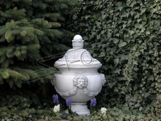 Design Blumentopf Top Pflanz Kübel Gefäß Figuren Töpfe Gesicht Skulptur