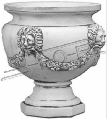 Design Blumentopf Top Pflanz Kübel Gefäß Figuren Töpfe Gesicht Skulptur