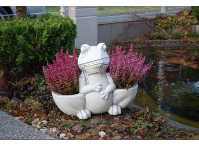 Design Blumentopf Top Pflanz Kübel Gefäß Töpfe Figur Gesicht Skulptur