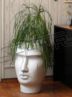 Design Blumentopf Top Planz Kübel Gefäß Deko Figur Töpfe Gesicht Skulptur