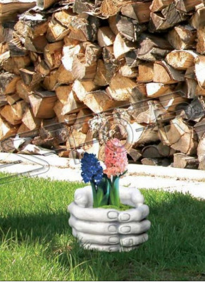 Design Blumentopf Top Planz Kübel Gefäß Töpfe Figur Dekor Hände Skulptur